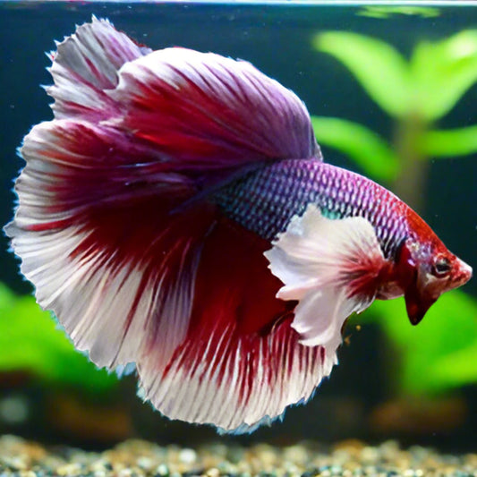 Lavender Dumbo Ear Male Betta Halfmoon