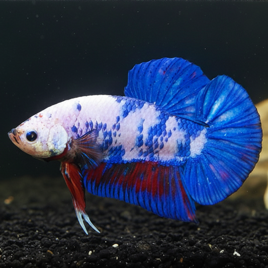 Marble giant betta male plakat