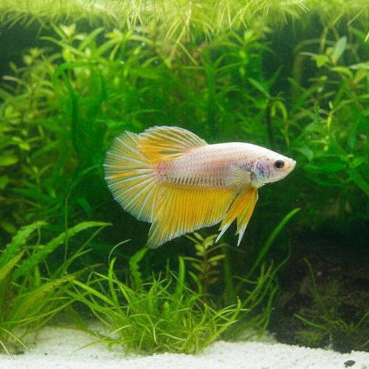 yellow dragon plakat male betta