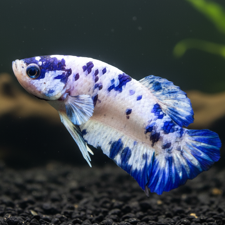 marble dot plakat female betta
