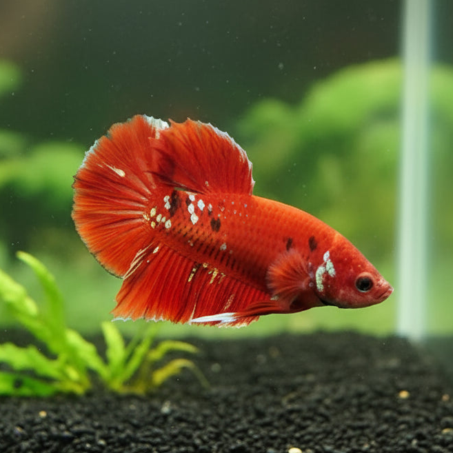 red koi plakat female betta