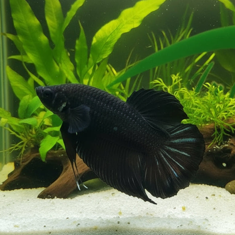 super black giant male betta plakat